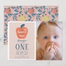 Appel van onze Eye Girl Roze Foto 1e Verjaardag