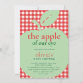 Appel van onze Eye Green Red Baby shower Kaart (Voorkant)