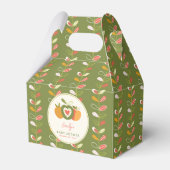 Appel van onze Eye Herfst Baby shower Groen Bedankdoosjes (Voorkant Zijde)