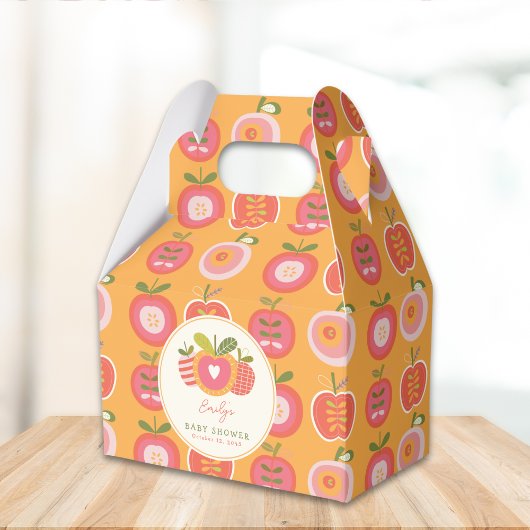 Appel van onze Eye Herfst Baby shower Groen Bedankdoosjes