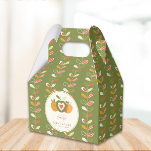 Appel van onze Eye Herfst Baby shower Groen Bedankdoosjes
