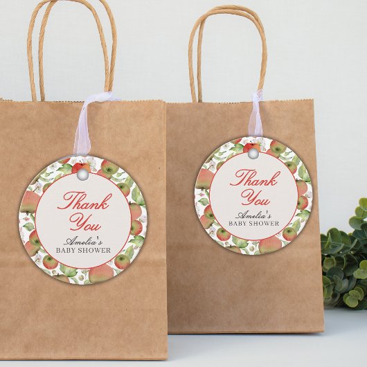 Appel van onze Eye Herfst Herfst Baby shower Bedankjes Labels