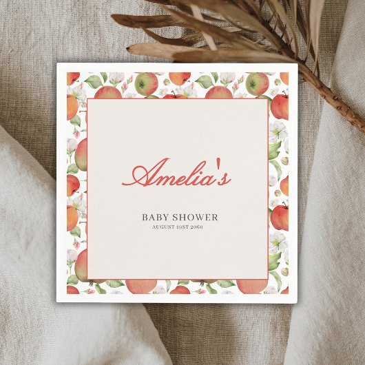 Appel van onze Eye Herfst Herfst Baby shower Servet