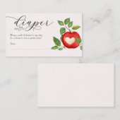 Appel van onze Eye Herfst Luier Raffle Baby shower Informatiekaartje (Voorkant / Achterkant)