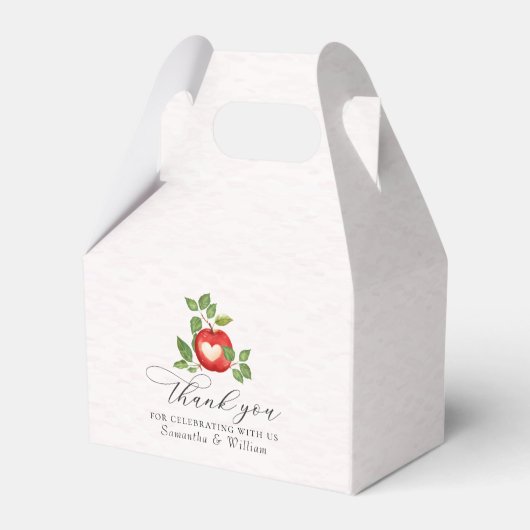 Appel van onze Eye Herfst Oogst Rustiek Baby showe Bedankdoosjes (Achterkant)