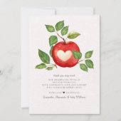 Appel van onze Eye Herfst Oogst Rustiek Baby showe Bedankkaart (Voorkant)