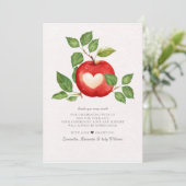 Appel van onze Eye Herfst Oogst Rustiek Baby showe Bedankkaart (Staand voorkant)