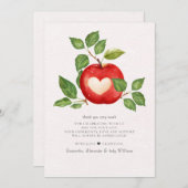 Appel van onze Eye Herfst Oogst Rustiek Baby showe Bedankkaart (Voorkant / Achterkant)