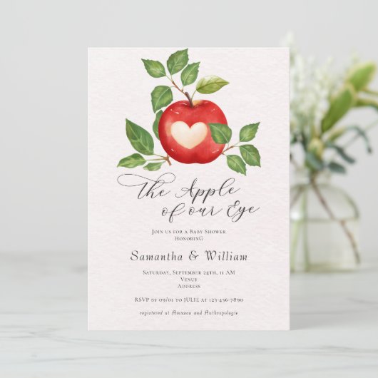 Appel van onze Eye Herfst Oogst Rustiek Baby showe Kaart (Staand voorkant)