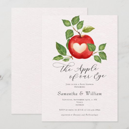 Appel van onze Eye Herfst Oogst Rustiek Baby showe Kaart (Voorkant / Achterkant)