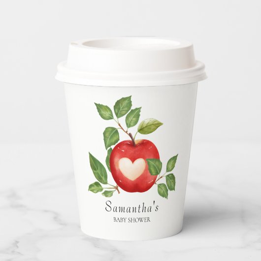 Appel van onze Eye Herfst Oogst Rustiek Baby showe Papieren Bekers (Achterkant)