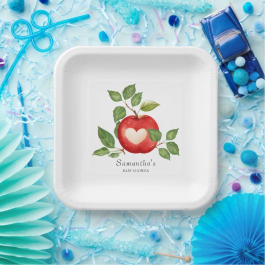 Appel van onze Eye Herfst Oogst Rustiek Baby showe Papieren Bordje (Feest)