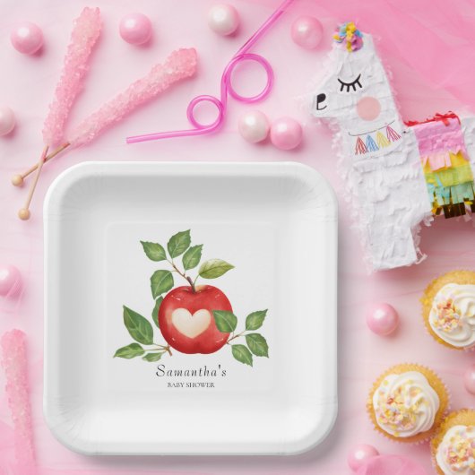 Appel van onze Eye Herfst Oogst Rustiek Baby showe Papieren Bordje (Feest)