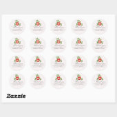 Appel van onze Eye Herfst Oogst Rustiek Baby showe Ronde Sticker (Vel)