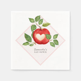 Appel van onze Eye Herfst Oogst Rustiek Baby showe Servet