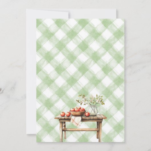 Appel van onze Eye Rustic Herfst Baby shower Kaart (Achterkant)