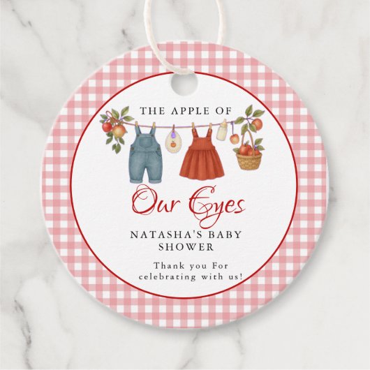 Appel van onze ogen Fruit Herfst baby shower dank  Bedankjes Labels (Voorkant)