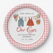 Appel van onze ogen Fruit Herfst baby shower dank  Papieren Bordje (Voorkant)