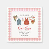 Appel van onze ogen Fruit Herfst baby shower dank  Servet (Voorkant)