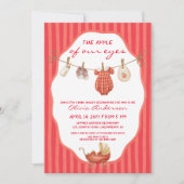 Appel van onze ogen gestreepte Baby Shower Kaart (Voorkant)