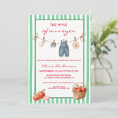 Appel van onze ogen groene Baby Shower Kaart (Staand voorkant)