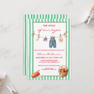 Appel van onze ogen groene Baby Shower Kaart