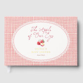 Appel Van Onze Ogen Rood Gingham Baby Shower Gastenboek (Voorkant)