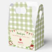 Appel van onze oog baby shower aangepaste Gingham Bedankdoosjes (Geopend)