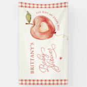 Appel van onze oog baby shower banner (Verticaal)