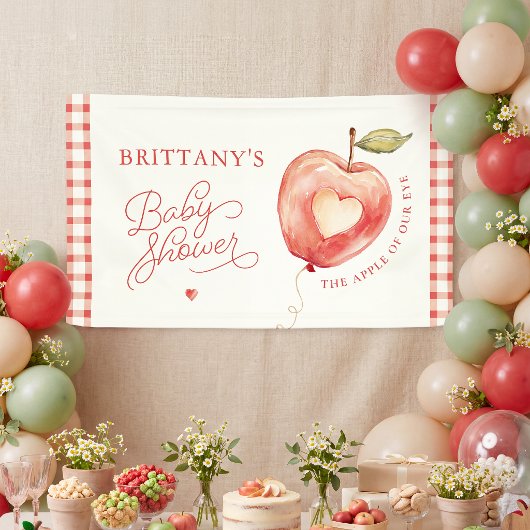 Appel van onze oog baby shower banner