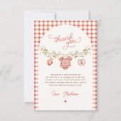 Appel van onze oog baby shower bedankkaart (Voorkant)