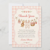 Appel van onze oog baby shower bedankkaart (Voorkant)