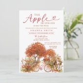 Appel van Onze Oog Baby shower Bow Sinaasappel Gin Kaart (Staand voorkant)