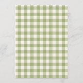 Appel van onze oog baby shower herfst Gingham Kaart (Achterkant)