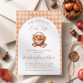 Appel van onze oog baby shower herfst oogst kaart