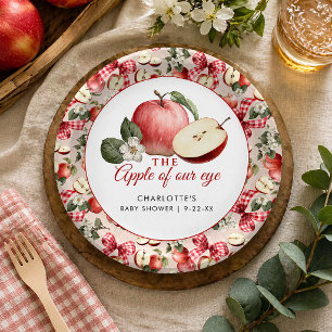 Appel van onze oog baby shower papieren borden bordje