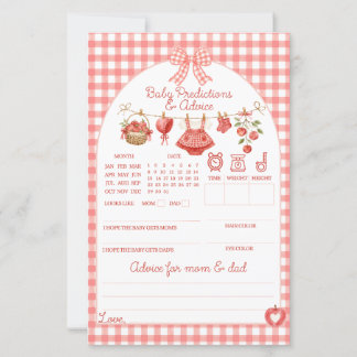Appel van onze oog baby shower rood geruit spel