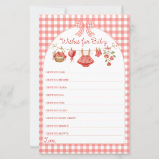 Appel van onze oog baby shower rood geruit spel