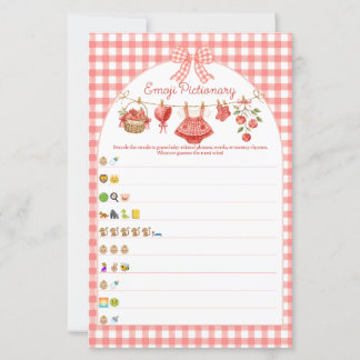 Appel van onze oog baby shower rood geruit spel