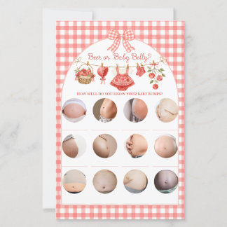 Appel van onze oog baby shower rood geruit spel