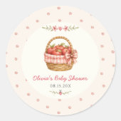 Appel van onze oog baby shower sticker (Voorkant)