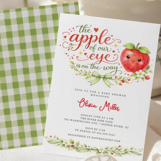 Appel van Onze Oog Baby Shower Uitnodiging