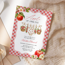 Appel van onze oog baby shower waterverf herfst kaart