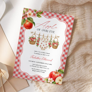 Appel van onze oog baby shower waterverf herfst kaart