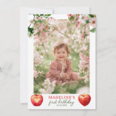 Appel van onze Oog Bloemen Herfst Foto Eerste Verj Kaart (Achterkant)