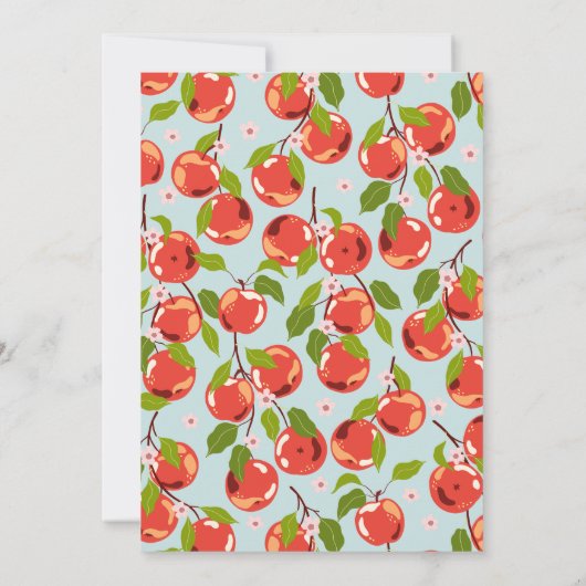 Appel van onze Oog Bloemen Jongen's 1e verjaardag Kaart (Achterkant)