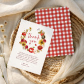 Appel van Onze Oog Bloemen Krans Herfst Baby showe Bedankkaart