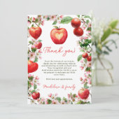 Appel van Onze Oog Bloemen Orchard Herfst Baby sho Bedankkaart (Staand voorkant)