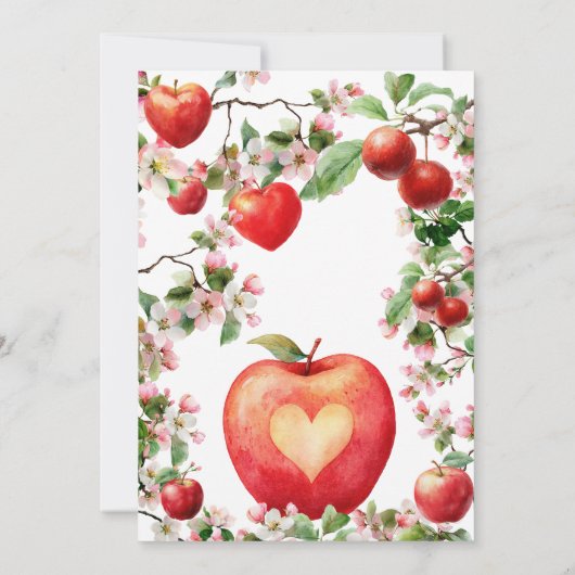 Appel van Onze Oog Bloemen Orchard Herfst Baby sho Bedankkaart (Achterkant)