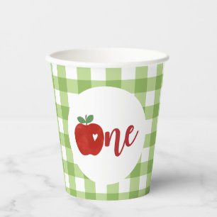 Appel van onze oog eerste verjaardag papieren bekers